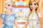 Elsa And Anna Work Dress Up